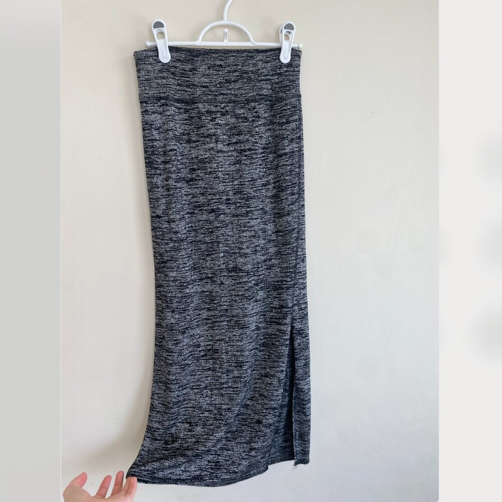Wilfred Free Heather Dark Grey Slit Skirt